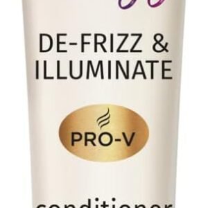 Pantene Hair Biology De frizz and Illuminate Hair Conditioner with Hyaluronic Acid, Omega 9 for Frizzy, Dry, Coloured Hair 160 ml