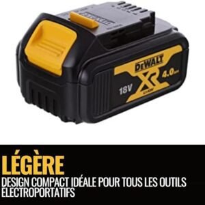 DEWALT DCB182-XJ 18V XR Lithium-Ion Battery, Black/Yellow, 4.0Ah