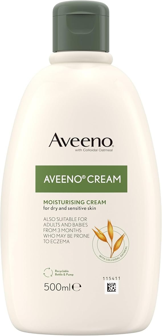 Aveeno Moisturising Cream (1x 500ml), Nourishing Body Lotion with Hydrating Colloidal Oatmeal, Full Body