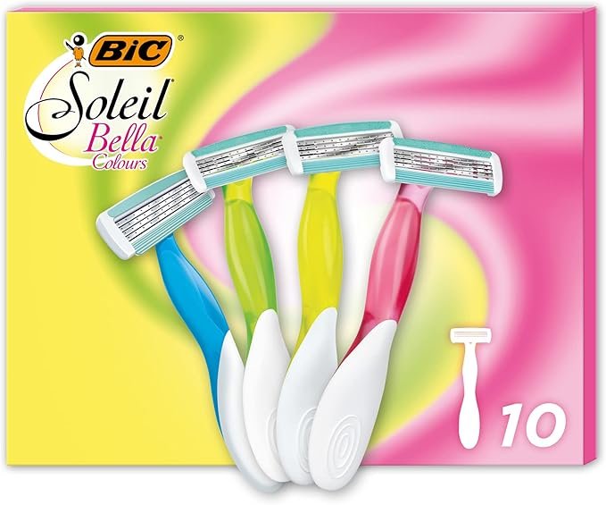 BIC Soleil Bella, 4 Blade Disposable Women's Razors, Pack of 10