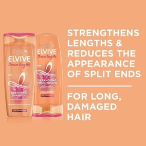 L'Oréal Paris Elvive Dream Lengths Long Hair Keratin Shampoo, 400 ml, Pack of 6