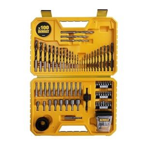 DEWALT DT71563-QZ Combination Drill Bit Set - 100 Pieces - Black Durable Case Included
