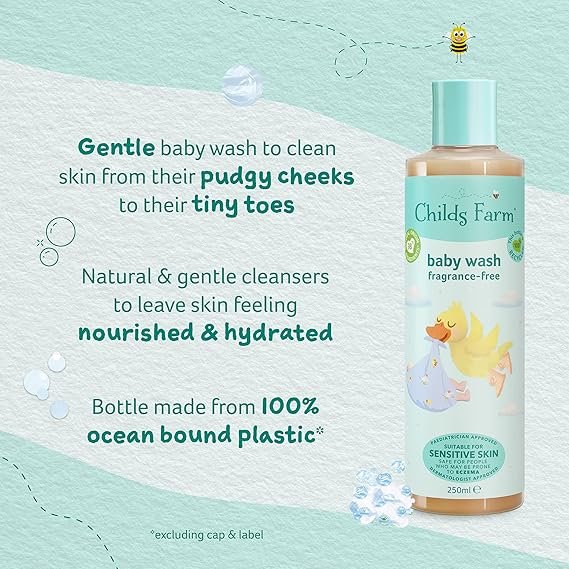 Childs Farm | Baby Body Wash 500ml | Unfragranced | Gently Cleanses |