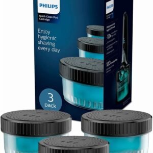 Philips UK Kitchen and Home Quick Clean Pod Replacement Cartridge for Electric Shaver, 3-pack