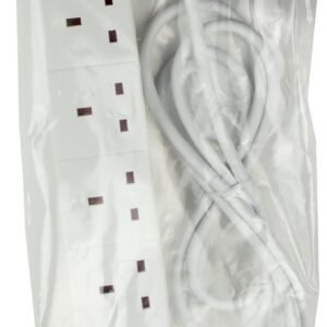 STATUS Multi Plug Extension | 6 Socket Extension Cable | 2m Extension Lead | 13A