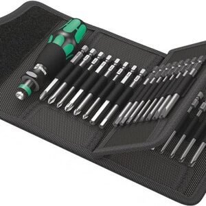 Wera Bitholding Screwdriver Set with Bits in Pouch, 33 Pieces