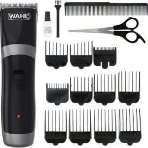 Wahl Cord/Cordless Hair Clipper, Gifts for Him, Rechargeable Cordless Clippers, Clipper Kit for Men, Rinseable Blades, Home Hair Cutting, Clippers with Guide Combs