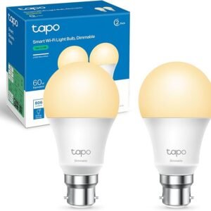 Tapo Smart Bulb, Energy Saving WiFi Smart Light Bulb, B22, 8.3W, Works with Amazon Alexa and Google Home