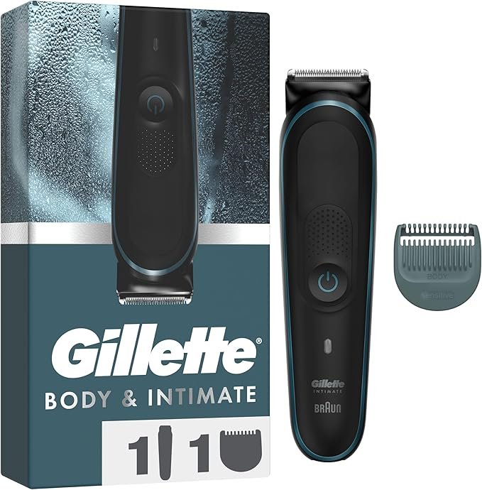 Gillette Intimate Men’s Intimate Trimmer i3, SkinFirst Pubic Hair Trimmer for Men
