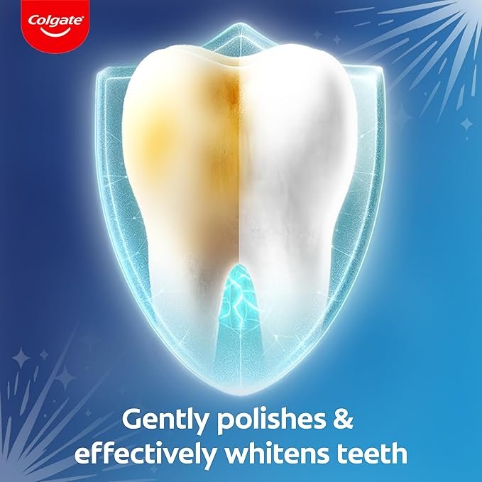 Colgate Advanced White Toothpaste, 6 x 75 ml | Whiter teeth in 10 Days | Clinically proven whitening