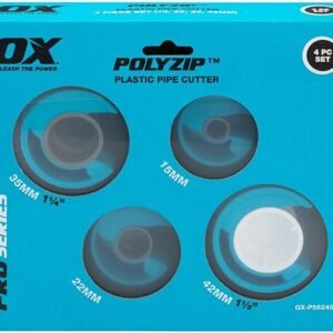 OX Pro PolyZip 4 Piece Cutter Set (15, 22, 35, 42mm), Blue