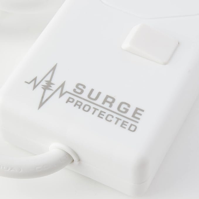 pro elec plpl15330pl 2 m Switched and Surge Protected 4 Gang Extension Lead white