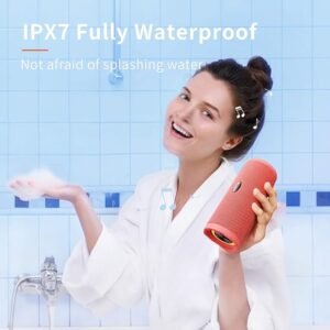 HEYSONG Portable Bluetooth Speaker, Waterproof Wireless Outdoor Speakers Gifts for Men - Red