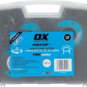 OX Pro PolyZip 4 Piece Cutter Set (15, 22, 35, 42mm), Blue