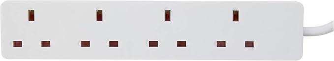 PRO ELEC PELB1906 4 Gang Extension Lead White, 10m