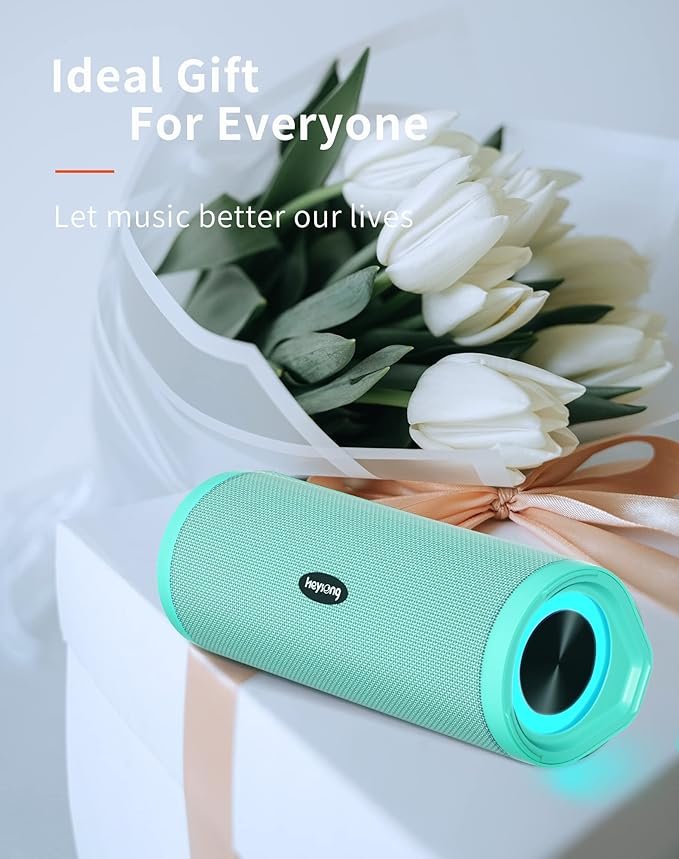 HEYSONG Portable Bluetooth Speaker, Waterproof Wireless Outdoor Speakers Gifts for Men - Green