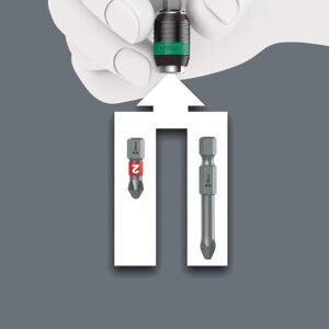 Wera 838 RA-R M Bits-Handhalter, with Ratchet functionality, 1/4"