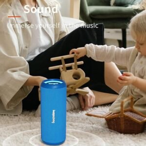 HEYSONG Bluetooth Speaker, Portable Wireless Waterproof Speakers with Led FOR Shower, Bike, Kayak, Beach, Blue
