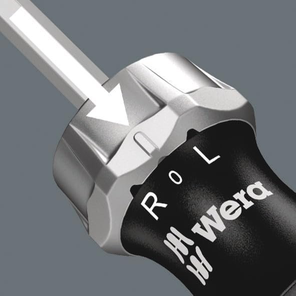 Wera Kraftform Kompakt 27 RA 1 SB Ratcheting Screwdriver & Bits, PH/PZ/SL, 7pc