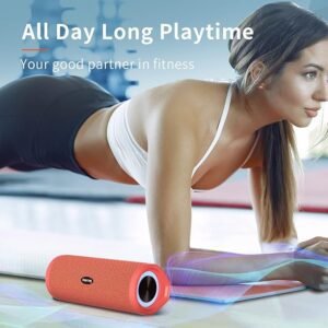 HEYSONG Portable Bluetooth Speaker, Waterproof Wireless Outdoor Speakers Gifts for Men - Red