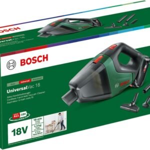 Bosch Home and Garden Cordless Vacuum Cleaner Universalvac 18, Without Battery, in Carton Packaging, Green