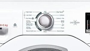 Hoover H-Wash 300 H3D4852DE Freestanding Washer Dryer, Sensor Dry, 8 kg/5 kg Load, 1400 rpm, White
