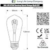 Long Life Lamp Company Edison Classics 2w Vintage LED Filament Bulb Teardrop Spiral ST58 Smoke Gold Glass E27 Edison Screw