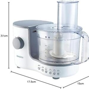 Kenwood Compact Food Processor, 1.4L Bowl, Blender, Emulsifying, Chopping Blade, Shredder Disc 400W, FP120, White [Energy Class A]