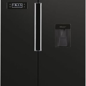 Hoover HHSBSO6174BWDK-1 Total No Frost American Style Fridge Freezer with Water Dispenser - Black - E Rated