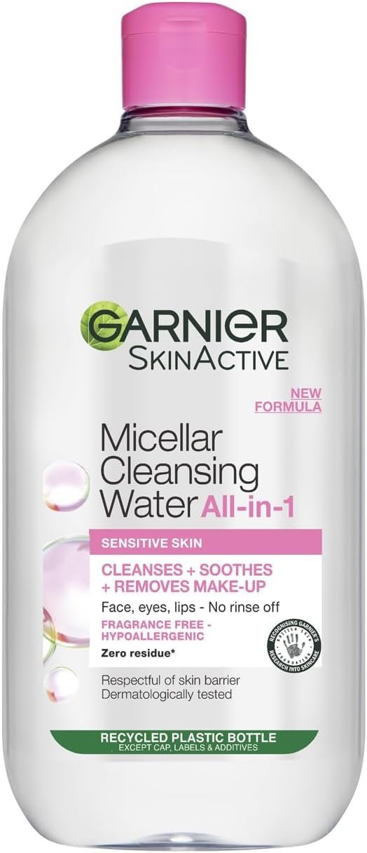 Garnier Micellar Cleansing Water, Gentle face Cleanser & Makeup Remover