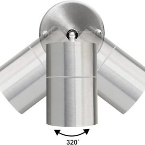 Long Life Lamp Company Adjustable Outdoor Wall Light Stainless Steel IP44 35w (ZLC010) Zenon Lighting Collection