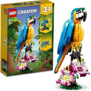 LEGO Creator 3 in 1 Exotic Parrot to Frog to Fish Animal Figures Building Toy, Creative Toys for Kids Aged 7 and up 31136