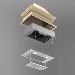 Ciarra Integrated Cooker Hood 52cm CBCS5913A Stainless Steel Built in Extractor Hood LED Light 3 Speeds Undercabinet Extractor Fan