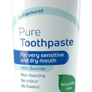 TePe Pure Toothpaste, unflavoured, Very Gentle Everyday Fluoride Toothpaste for Very Sensitive Gums and Dry Mouth