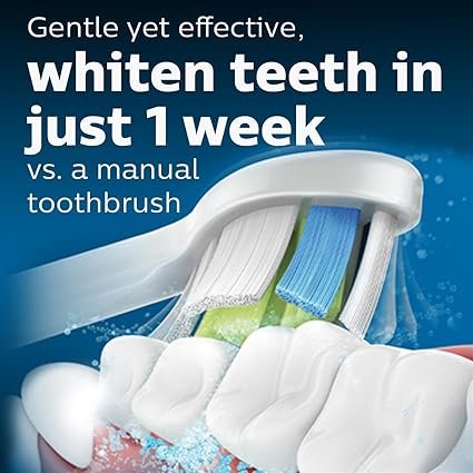 Philips Sonicare Original W2 Optimal White Standard Sonic Toothbrush Heads - 4 Pack in White (Model HX6064/10)