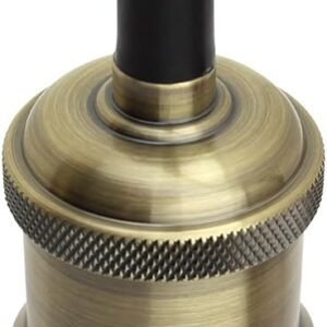 Industrial Vintage Brass Pendant Ceiling Light Lamp Holder Antique Retro E27 Fitting M0010-AB