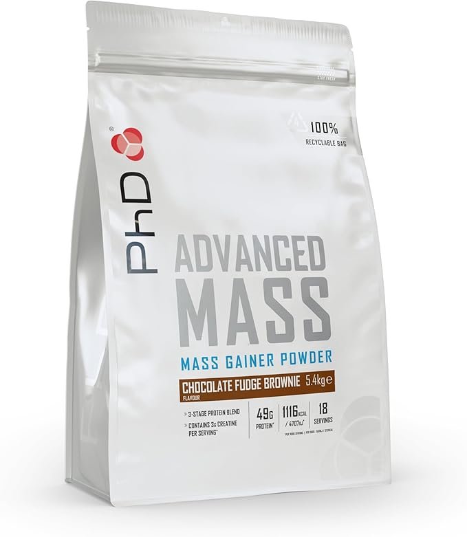 PhD Nutrition| Advanced Mass| Powder| Mass Gainer| High Calorie| High in Protein|