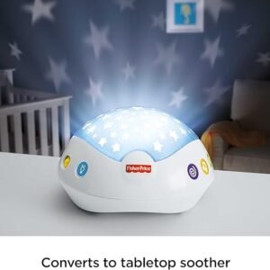 Fisher-Price Butterfly Dreams 3-In-1 Projection Mobile - Soothing Baby Sleep Aid with 3 Audio Modes and Plush Bears, Musical Cot Mobile