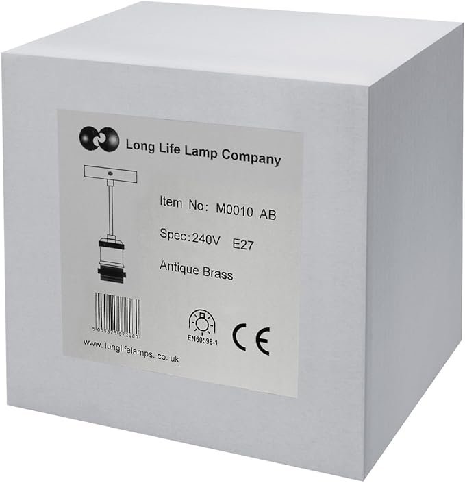 Industrial Vintage Brass Pendant Ceiling Light Lamp Holder Antique Retro E27 Fitting M0010-AB