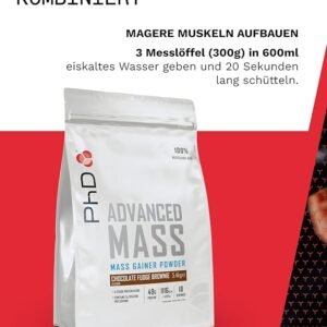 PhD Nutrition| Advanced Mass| Powder| Mass Gainer| High Calorie| High in Protein|