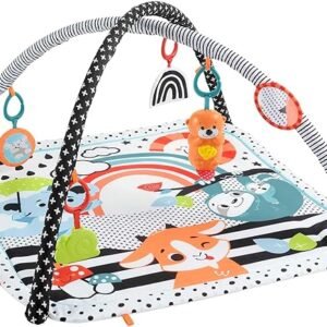 Fisher-Price Glow & Grow Gym Baby Play Mat, Baby Gym Play Mat for Newborn to 3 Year Old with Light Up Musical Otter, HPF39