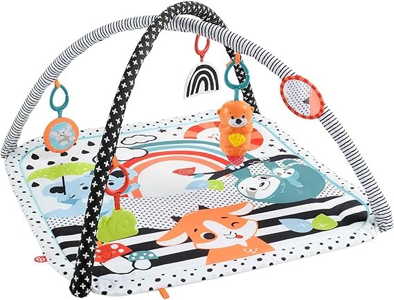Fisher-Price Glow & Grow Gym Baby Play Mat, Baby Gym Play Mat for Newborn to 3 Year Old with Light Up Musical Otter, HPF39