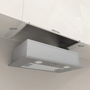 Ciarra Integrated Cooker Hood 52cm CBCS5913A Stainless Steel Built in Extractor Hood LED Light 3 Speeds Undercabinet Extractor Fan