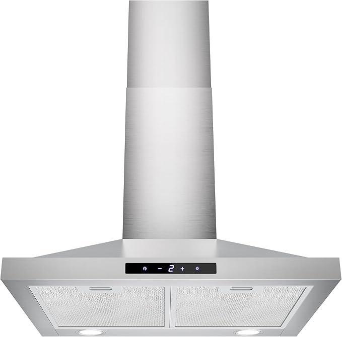 FIREGAS Chimney Cooker Hood 60 cm, 3 Speeds, 335 m³/h,Touch controls, Recirculation/Extraction,