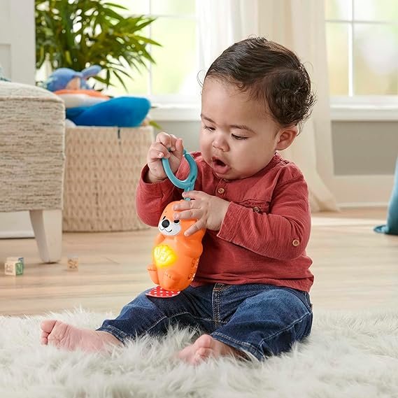 Fisher-Price Glow & Grow Gym Baby Play Mat, Baby Gym Play Mat for Newborn to 3 Year Old with Light Up Musical Otter, HPF39