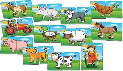 Orchard Toys Farmyard Heads & Tails Game - Matching & Pairing Memory Game