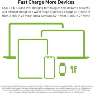 Belkin 65W Dual USB Type C Wall Charger, Fast Charging Power Delivery 3.0 with GaN Technology, USB Plug fast charger for iPhone 16, 15, 14, iPad, MacBook, Samsung Galaxy S24, Pixel and more - Black