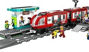 LEGO City Downtown Tram and Station Vehicle Building Toy Set for 7 Plus Year Old Kids, Boys & Girls