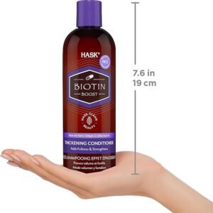 HASK Biotin Boost Thickening Conditioner, Thickening for all hair types, colour safe, gluten-free, sulfate-free, paraben-free - 1 355mL Bottle