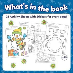 Orchard Toys Countdown to Christmas Activity Book, Festive Colouring and Activity Book, Includes Advent Scene and Stickers, For Kids Age 3 years +
